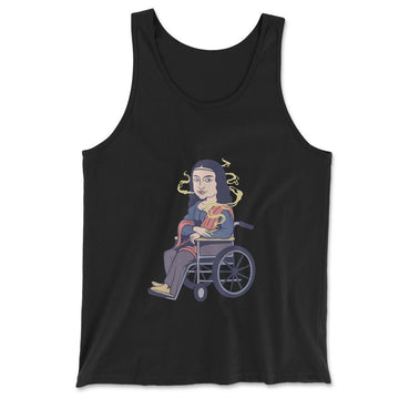 Monalisa Smoking Men/Unisex Tank in Black color
